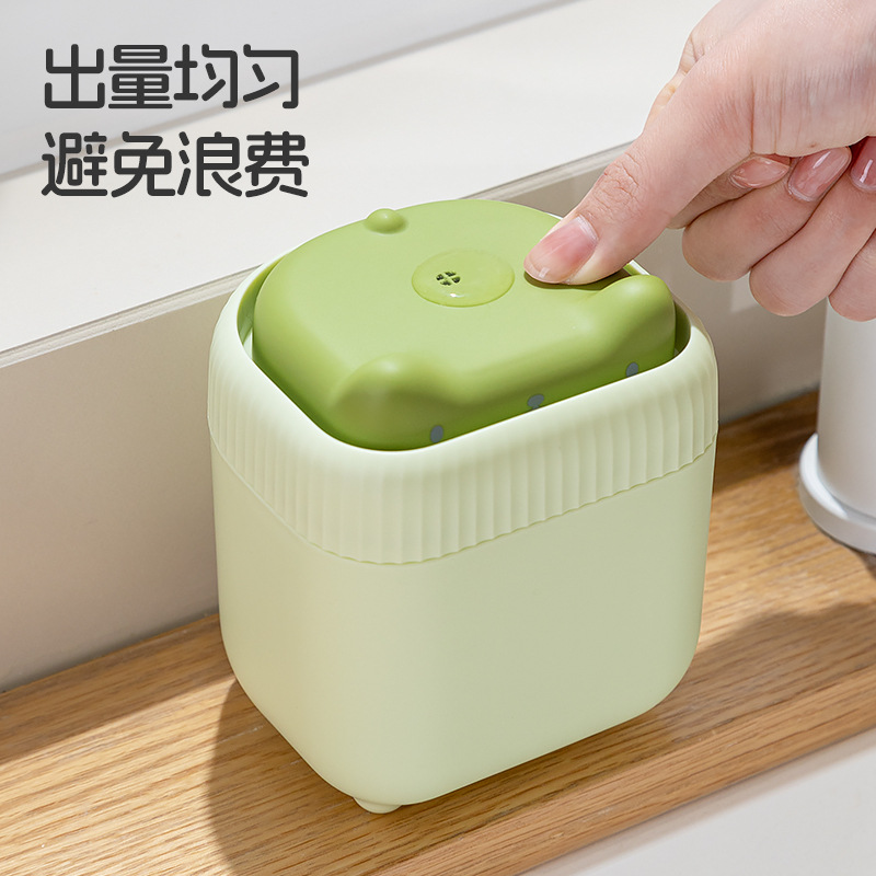 Dishwashing Liquid Press Bottle Presser Bubble Box Kitchen Household Sponge Dishwashing Liquid Dispensing Press Bottle No