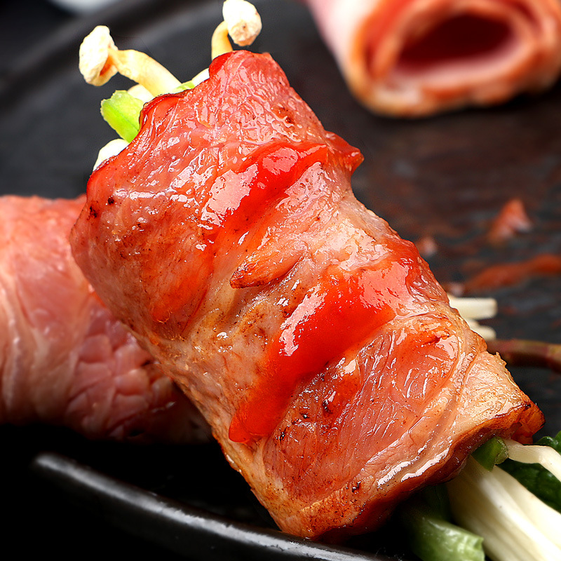 Bacon Slices Breakfast Home Hand Cake Side Dishes Wholesale Barbecue Ingredients Food Non-Low-Fat Baked Pizza Commercial