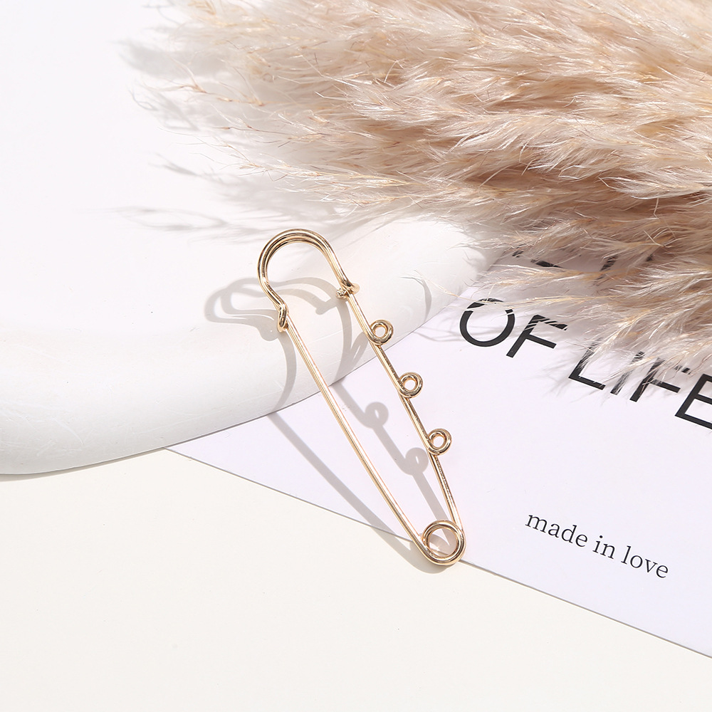 Spot metal anti-light buckle pin around the ring large pin safety long pin trouser skirt modified waist pin ladies waist buckle