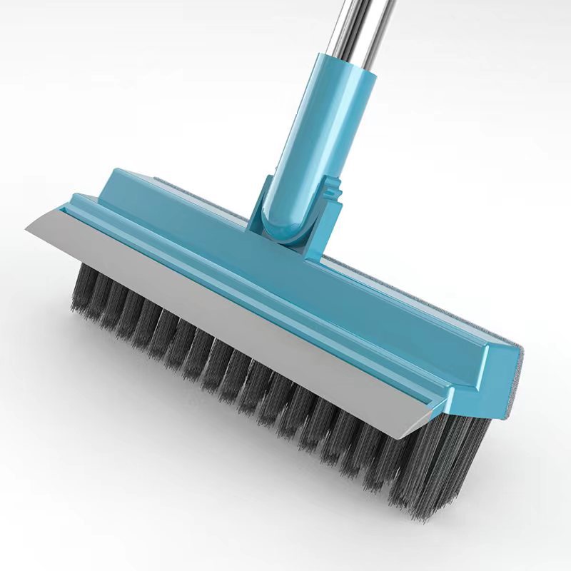 Floor brush hard brush household floor gap cleaning brush V-shaped bathroom toilet long handle floor brush decontamination floor brush