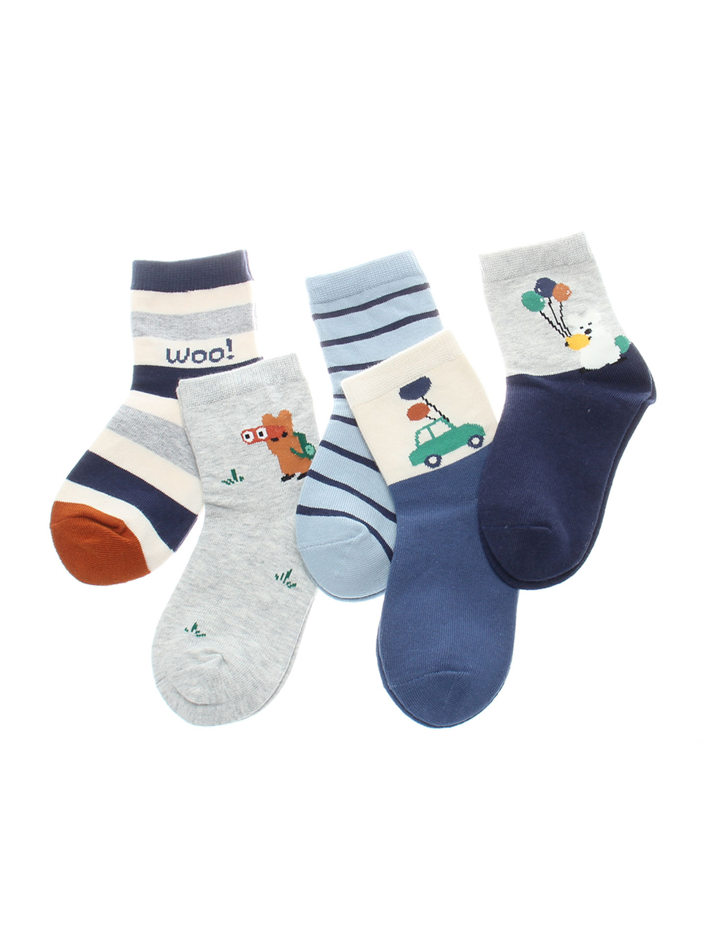 Children's socks six-finger mouse boys and girls baby spring and autumn boys winter big children students in the tube cotton socks wholesale