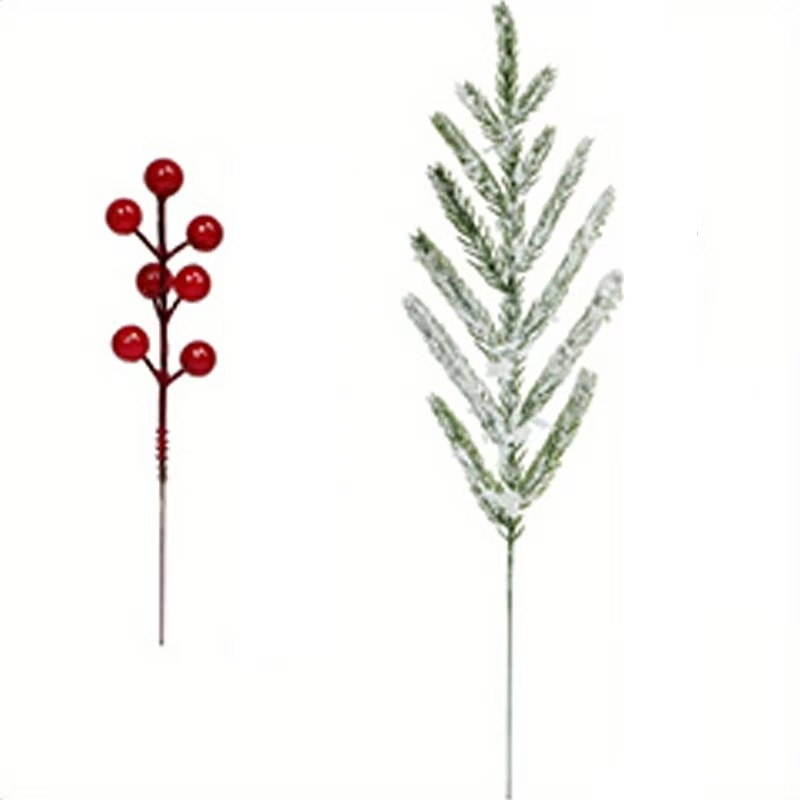 Cross-Border Manufacturers Wholesale Simulated Pine and Cypress Grass, Simulated Falling Snow Pine Needles, Plastic Water Plants, Home Green Plant Wall Decoration