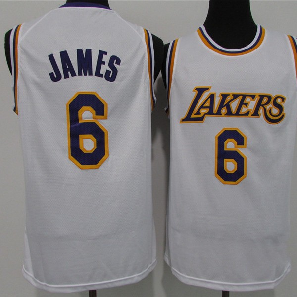 Lakers New Season No. 6 James Embroidered Basketball Uniform 23 # Lakers Jersey New Basketball Uniform