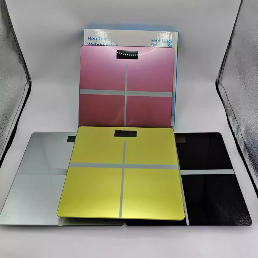 Fashion Electronic Scale Weighing Scale Square Body Scale Promotional Gift Household Small Weighing Tempered Glass Scale