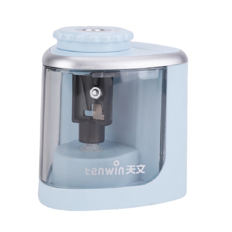Tenwin Electric Pencil Sharpener Cross-Border English Primary School Student Semi-Automatic Pencil Sharpener Tw8005
