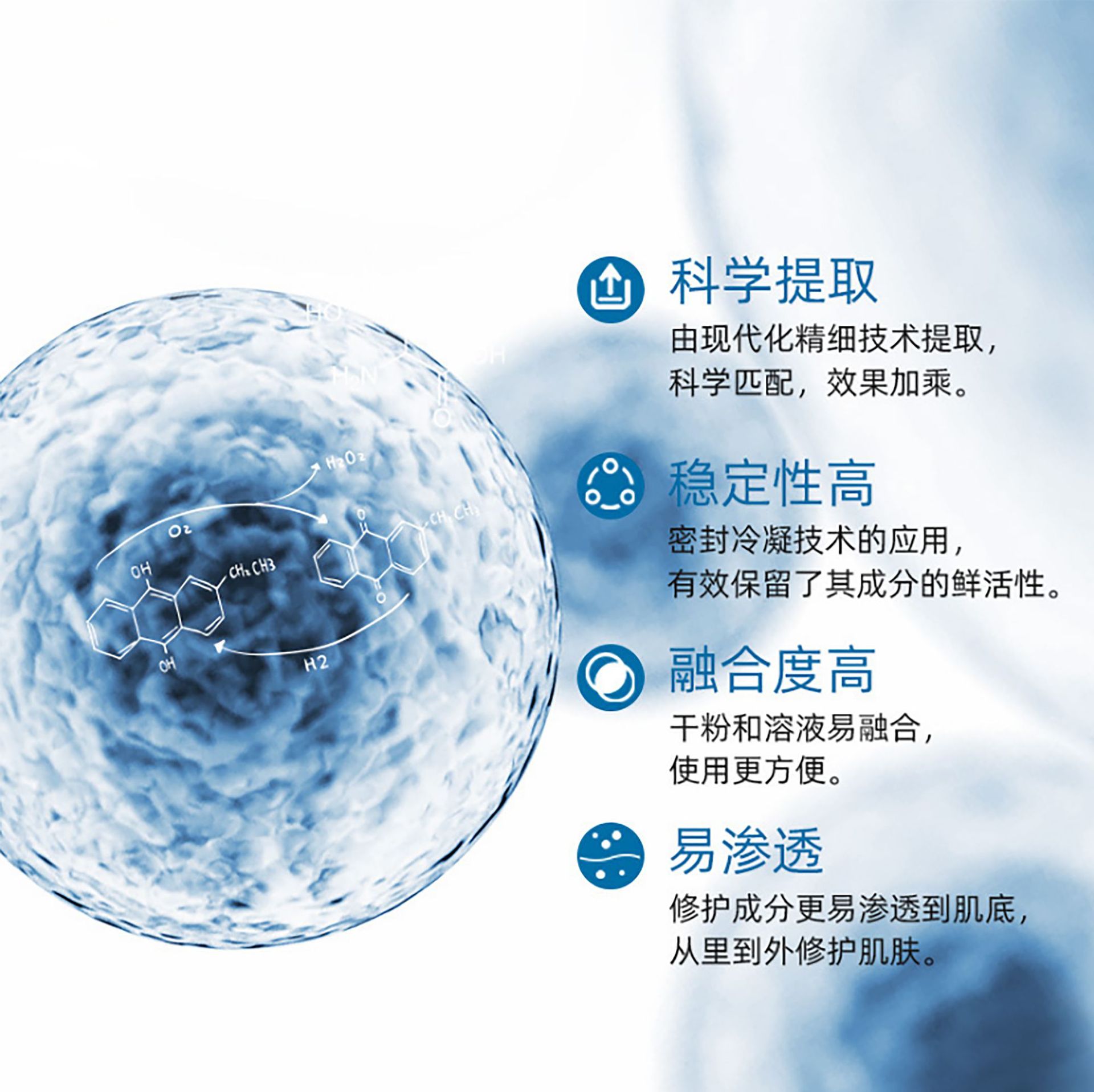 Factory Supplies Oligopeptide Freeze-Dried Powder 50,000 Repairing Active Unit Soothing, Fading and Sensitive Polypeptide Wholesale Antioxidant