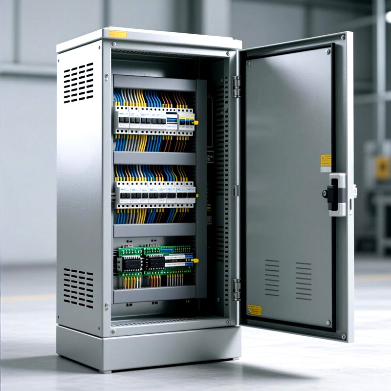 Outdoor Stainless Steel Distribution Box Waterproof Pole Distribution Cabinet Thickened Security Thickened Weak Current Box Network Sheet Metal Processing