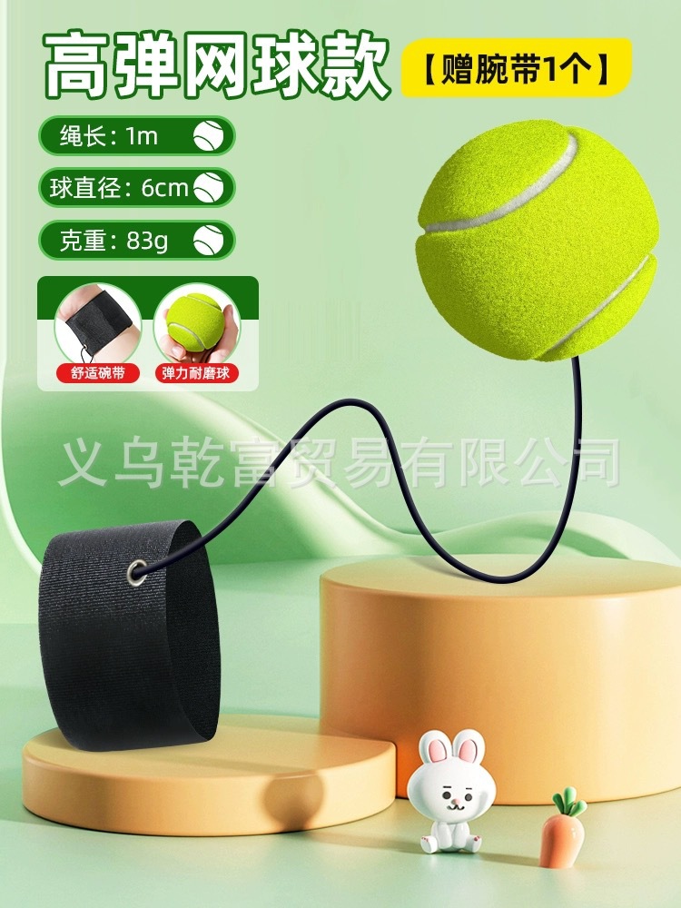 Wrist Ball, Wrist Elastic Ball with Rope, Hand-Held Toy, Rebound Ball, Children's Basketball, Portable Elastic Ball 63mm