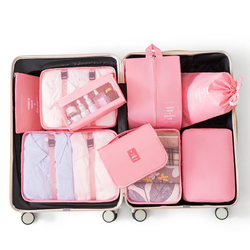 Cross-border Travel Storage Bag Eight-piece Set Business Travel Storage Bag Large Capacity Storage Bag Waterproof Travel Storage Bag