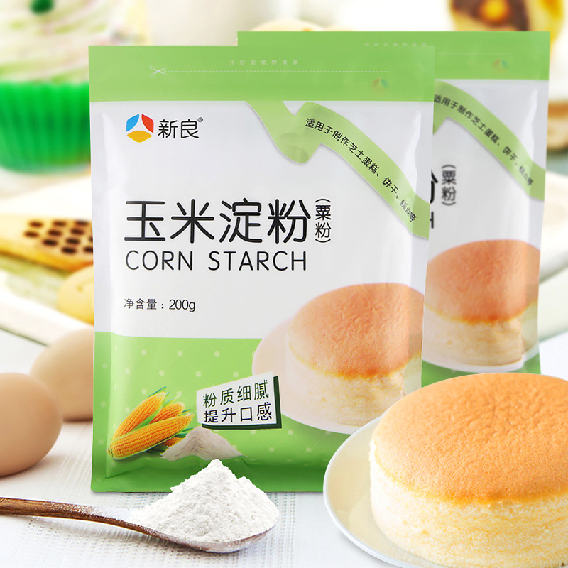 Xinliang Corn Starch 200g Edible Raw Powder Corn Powder Cooking Snow Mei Niang Fried Cake Bread Baking Raw Materials