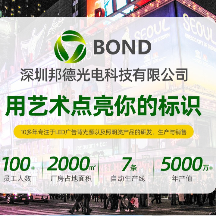 Bond Photoelectric Direct Sales Power Supply-Free Ul220Vled Injection Molding Module 110V Luminous Character Light Box Advertising Light Source Light