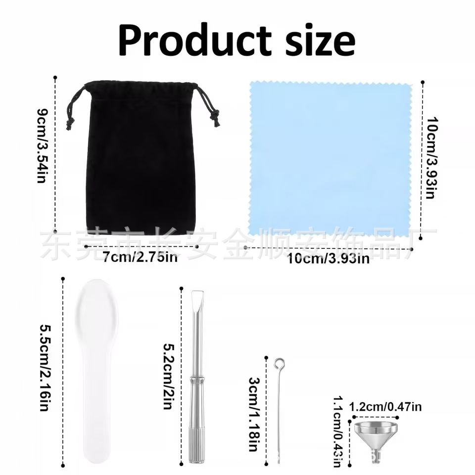 Jewelry Accessories Wholesale Titanium Steel Bracelet Screwdriver Screwdriver Urn Pendant Funnel Jewelry Packaging Cloth Bag Spoon