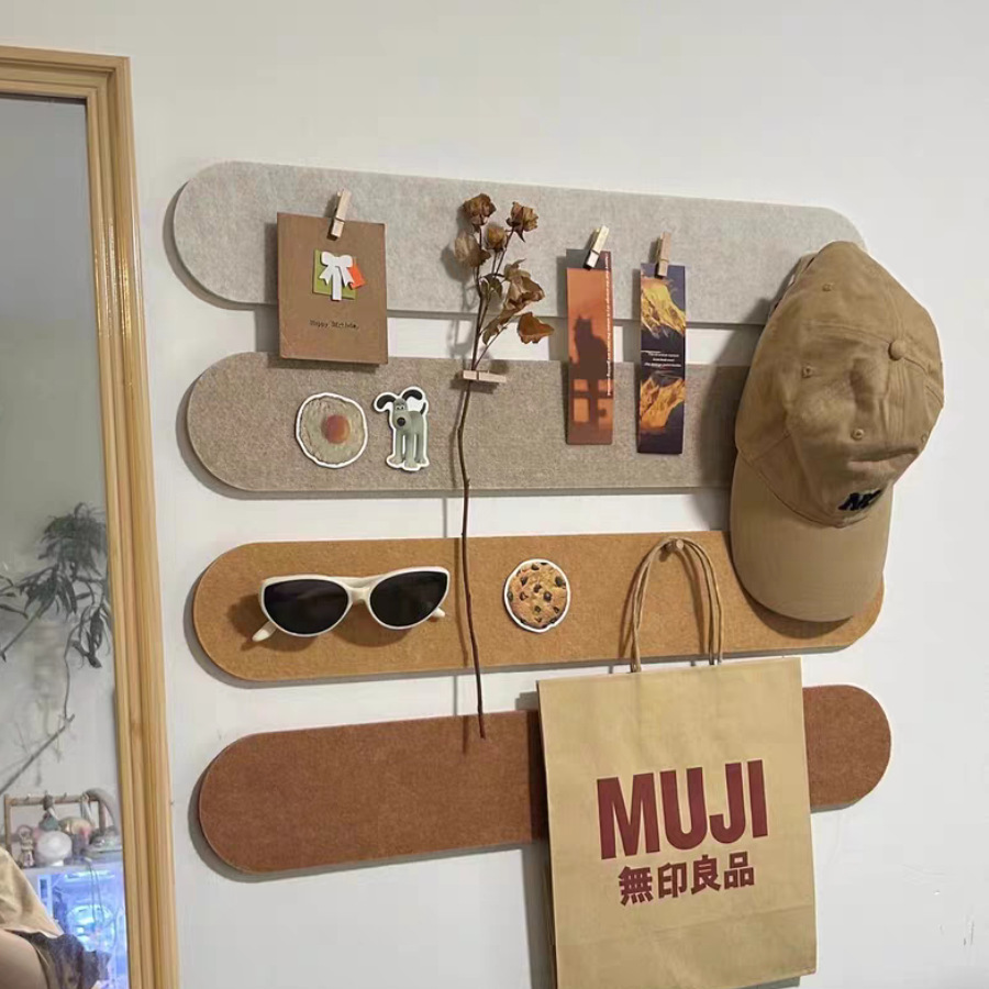 Ins Photo Wall Felt Board Self-Adhesive Polaroid Key Storage Artifact Kindergarten Shop Wall Desktop Decoration