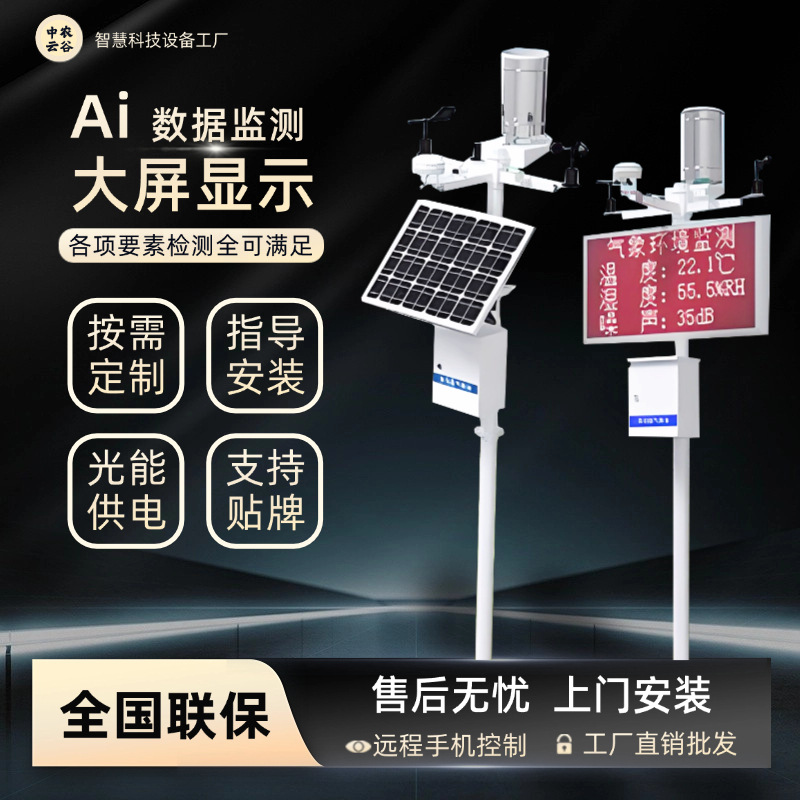 Автоматическая метеорологическая мониторинговая станция, температура и влажность, атмосферное оборудование, работающая от солнечной энергии, небольшая метеорологическая станция