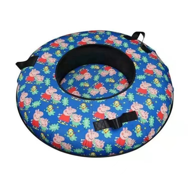 Inflatable Outdoor Rainbow Snow Sled for Ski Resorts, Portable Snow Slide, Dry Snow, Oxford Cloth Tire Type Storage