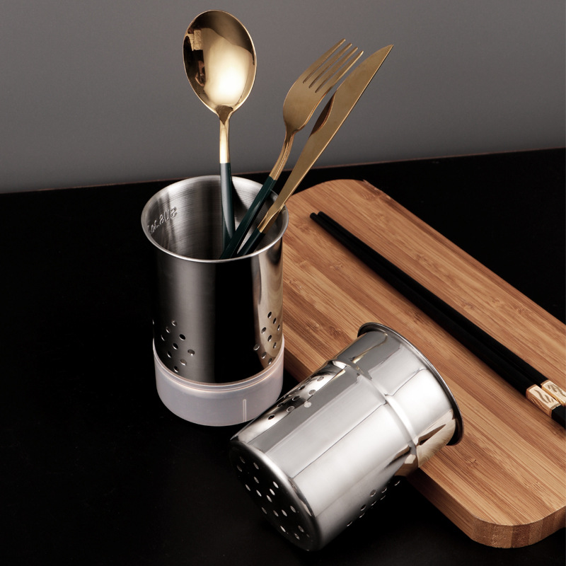 Stainless Steel Chopstick Barrel Wholesale Tableware Storage Box Knife, Fork and Spoon Drain Rack Commercial Restaurant Hotel Chopstick Cage