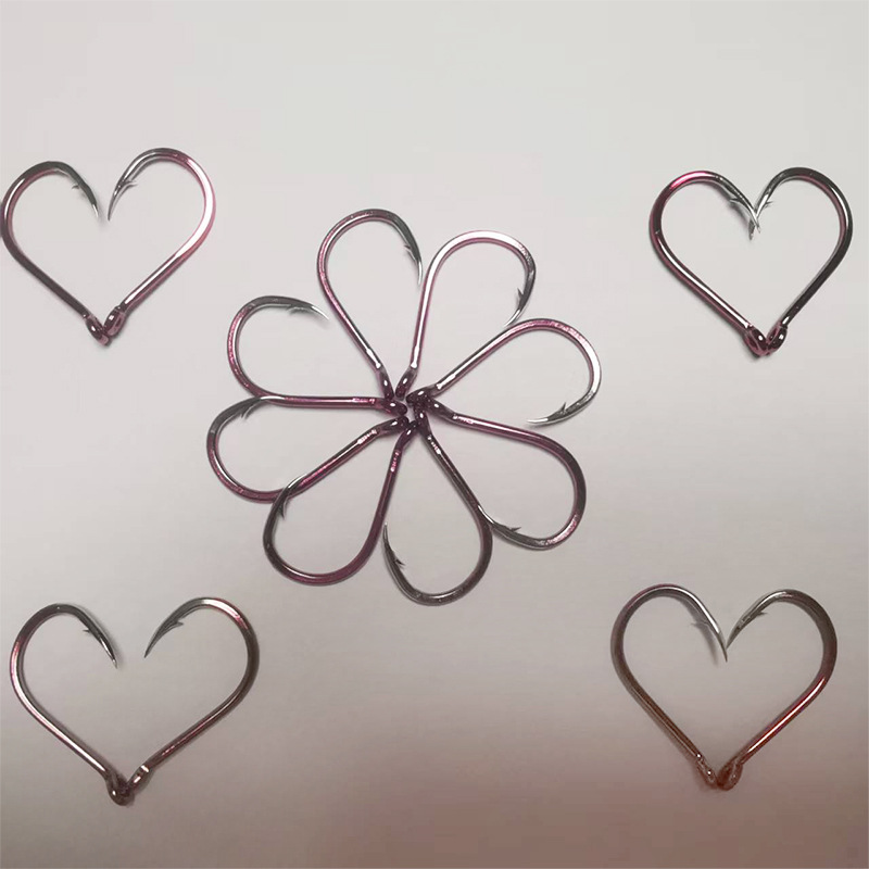 Finished Light Purple Flat Tooth Tube with Triangular Tooth for Sea Fishing Hooks, Bulk Fish Hooks, Factory Ready Stock Clearance