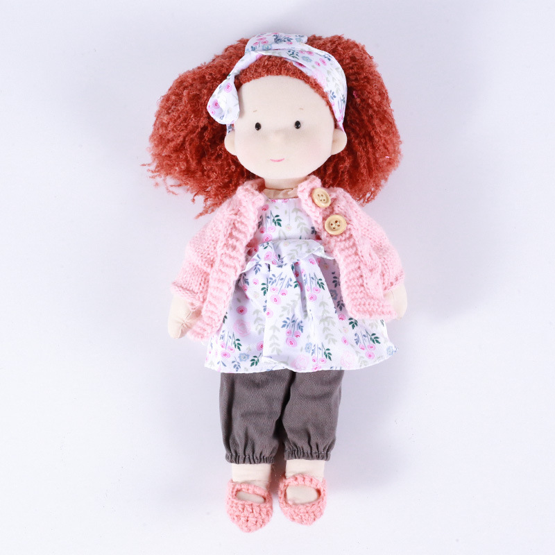 Cotton Body Waldorf Doll Artist Handmade Mini Dress-Up Doll DIY Waldorf Doll