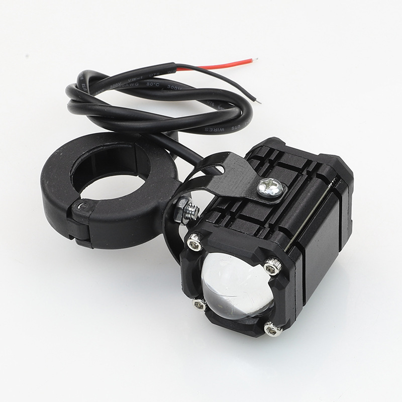 Electric Vehicle Devil Eye Spotlight Motorcycle Street Light External Waterproof Strong Light Lens Flash Light High and Low Beam Front Light