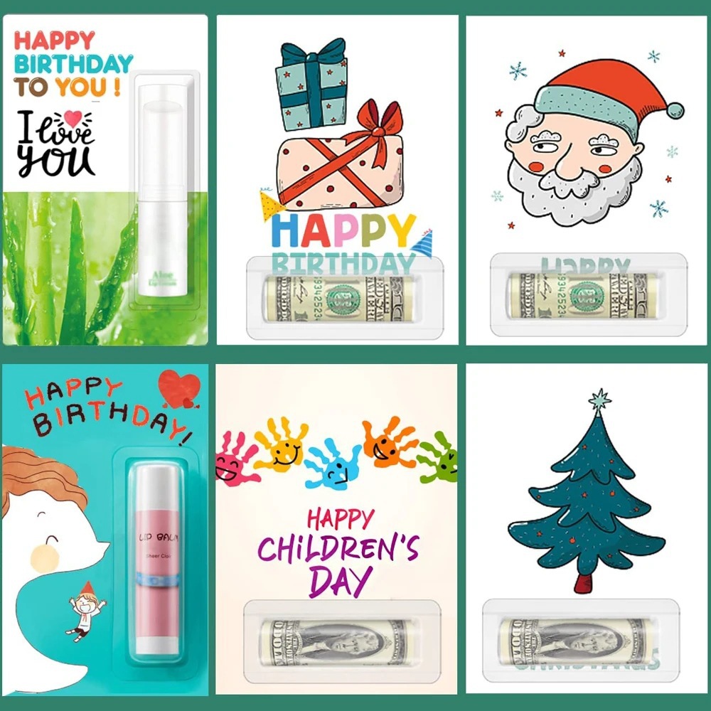 Cross-Border Money Card Holder Plastic Lipstick Blister Box Graduation Gift DIY Gift Banknote Storage