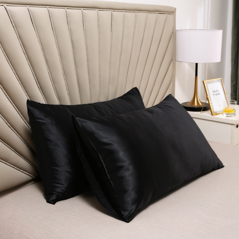 Factory batch cross-border Amazon pillowcase satin ice silk satin pillowcase silk satin AliExpress pillowcase