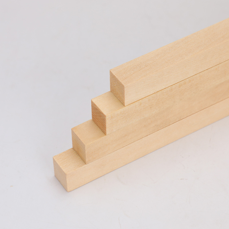 Basswood Square DIY Carving Material Wood Board Wood Model Wood Strip Solid Wood Log Wholesale Solid Wood Board