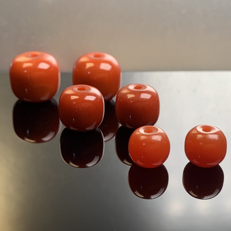 Natural Agate South Red Old Type Beads Scattered Beads Accessories Carving Hand String Buddha Beads Waist Beads Top Beads Wen Play Accessories