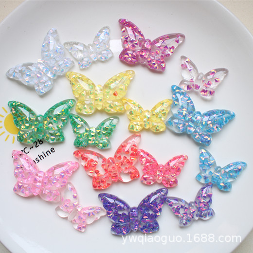 Блестки, бабочка, клей для рукоделия, мелкие аксессуары, смолы, аксессуары для головных уборов, заколки для волос, оптовая продажа