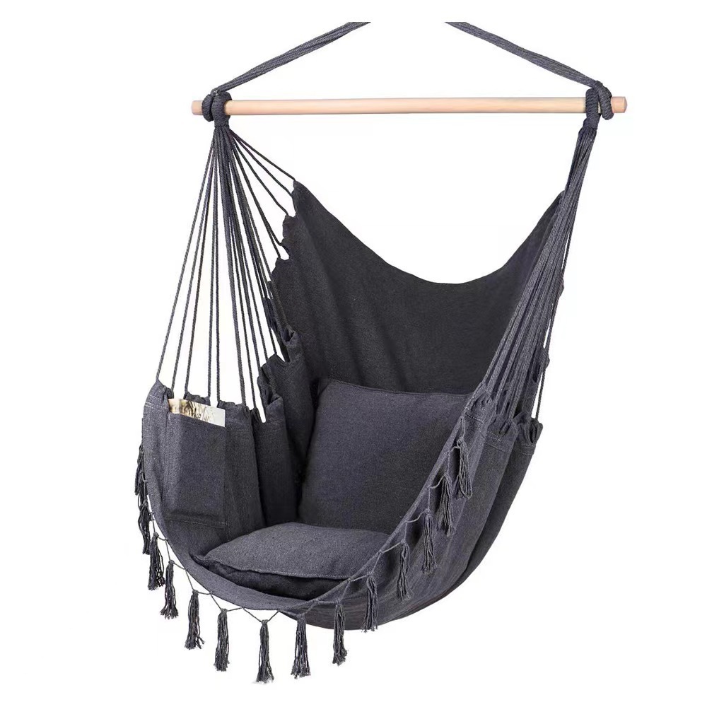 Amazon Courtyard Garden Outdoor Hammock Balcony Cotton Hanging Chair Leisure Student Swing Factory Wholesale Foreign Trade