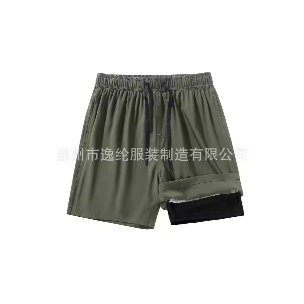 24 новые пляжные штаны мужские двойного слоя плавки антистыд пляжные штаны мужские повседневные спортивные шорты оптовая продажа