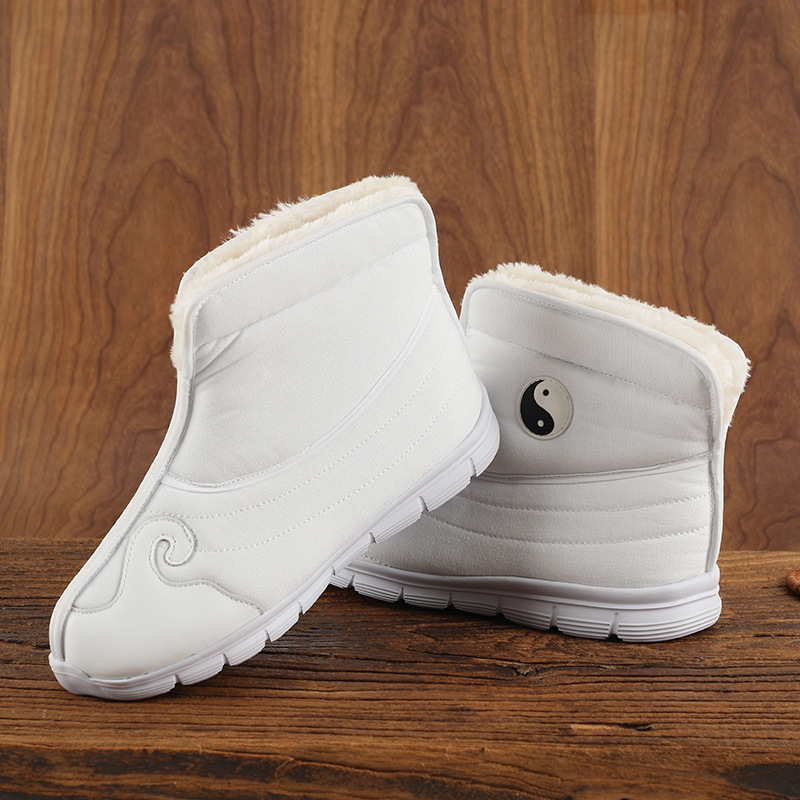 Зимние плюшевые туфли с крючком, ботинки с крючком, таоистские туфли, теплые таоистские ботинки, десяти направлений туфли, хлопковые туфли, хлопковые ботинки