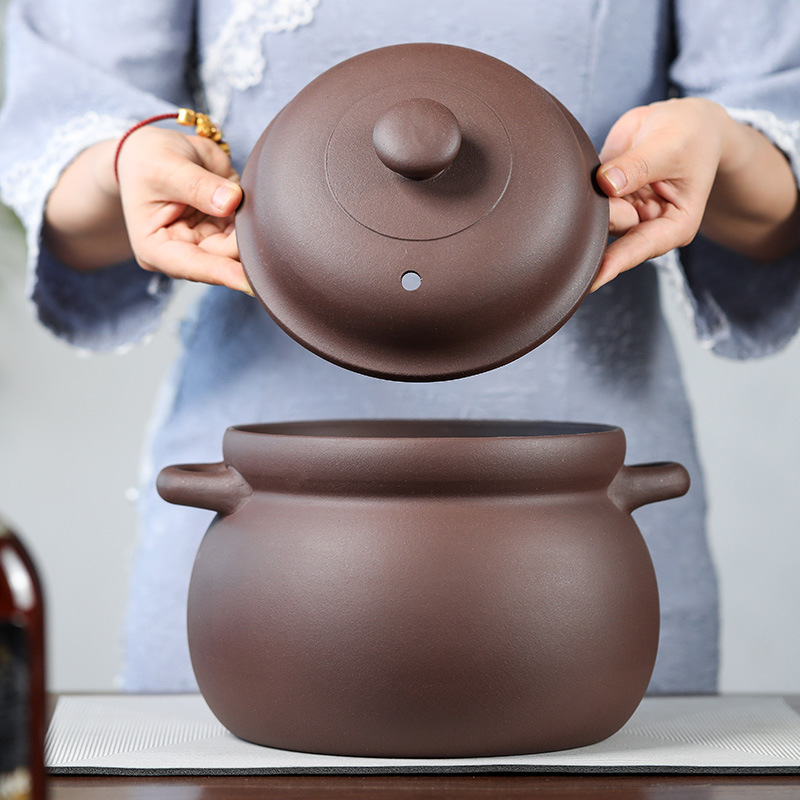 Wholesale Yixing Purple Clay Pot Soup Pot Stew Pot Household Chinese Gas Stove Open Flame Electric Ceramic Stove Natural Uncoated Unglazed