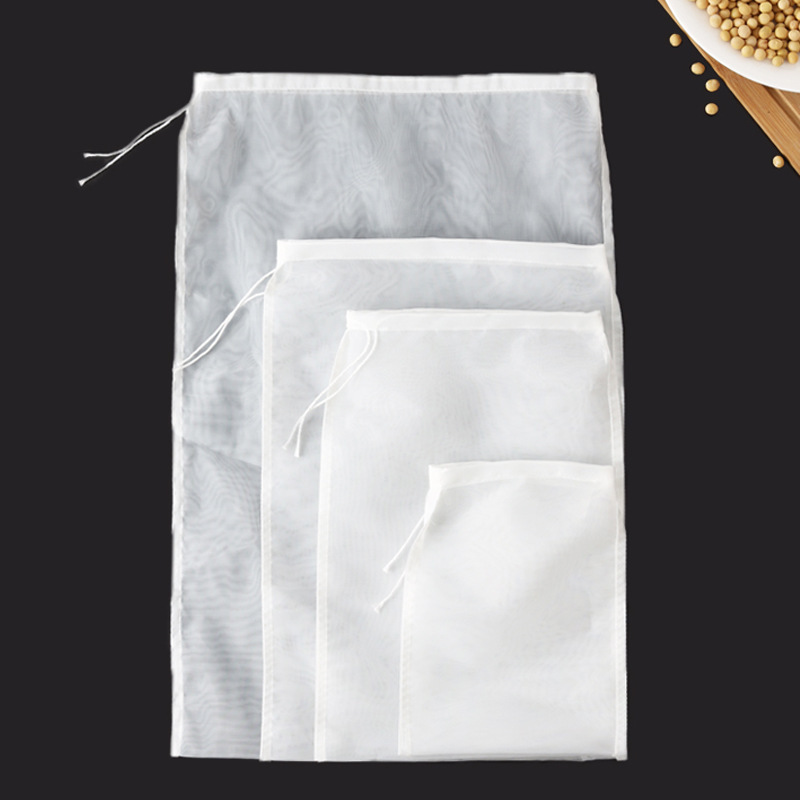 Vegetable Stuffing Squeezing Bag, Household Soy Milk, Tea Leaves, Coffee, Juice Filter Mesh Sieve, Kitchen Strainer Bag, Nylon Filter Bag