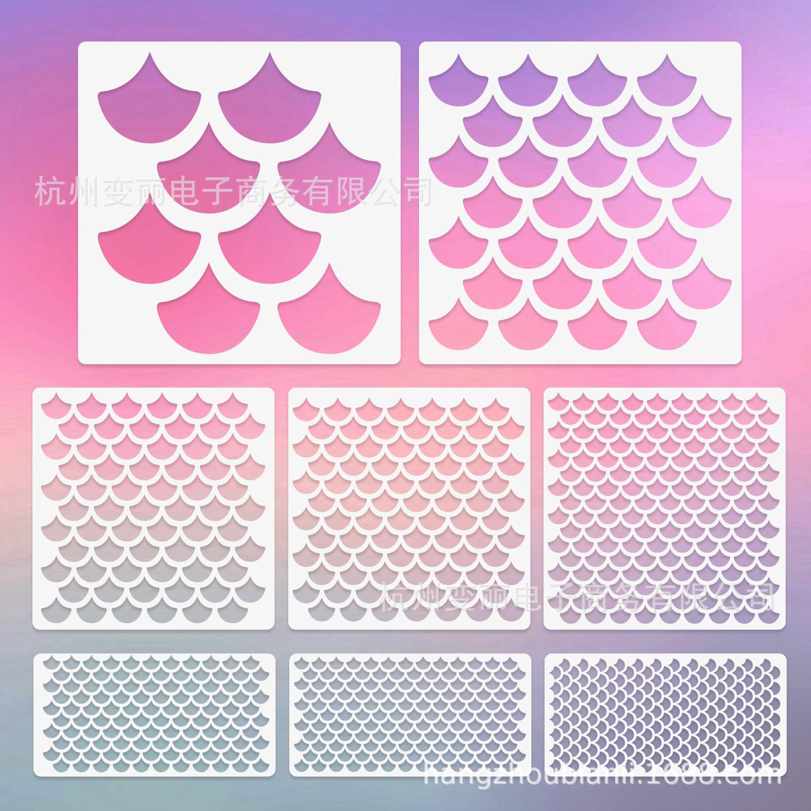 Шаблон для рисования с узором русалки из PET для стен и другие инструменты для DIY