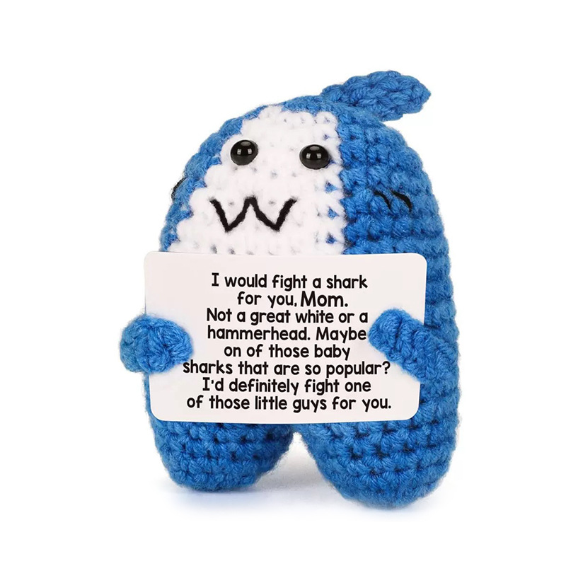 Cross-Border Popular Handmade Crocheted Dolls, Customized Shark Wool Toys, Customized Potato Series Wool Dolls