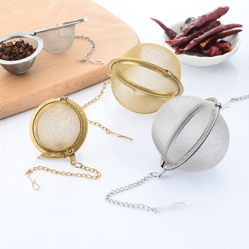Factory Direct Supply 304 Stainless Steel Seasoning Ball Household Creative Multifunctional Tea Filter Soup Hot Pot Marinated Ball