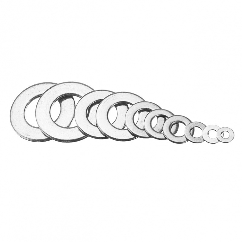 Cross-Border Stainless Steel Gasket Metal Flat Gasket Thickeneded Flat Gasket Various Specifications Screw Metal Gasket M2M3M4M5