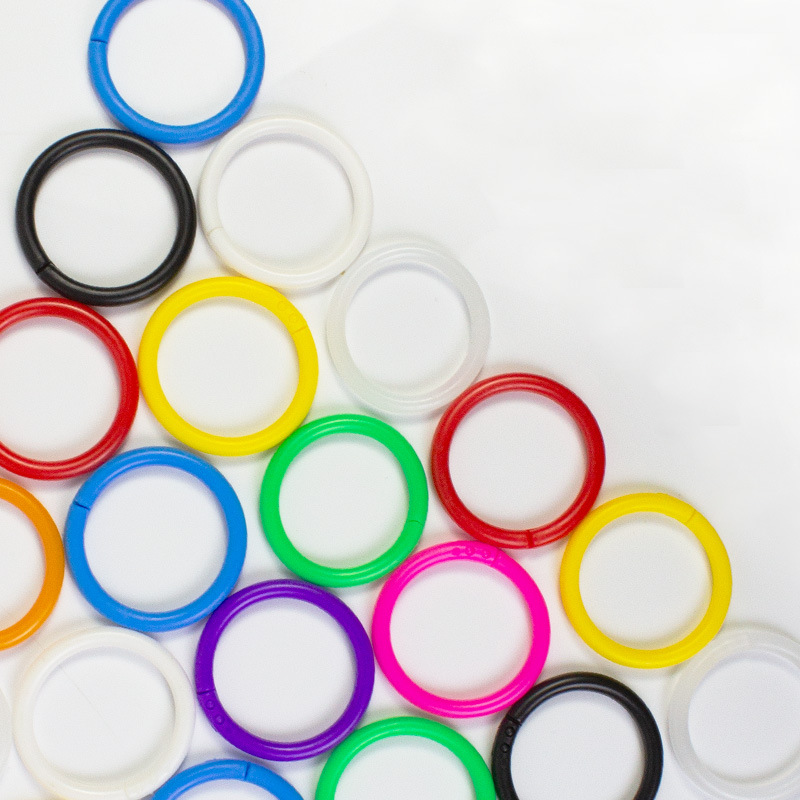 Double-Button Loose-Leaf Ring, Environmentally Friendly Colorfulful Open Ring, Book Ring, Card Book Ring, Round Handbook Loose-Leaf Buckle Ring, Binding Ring