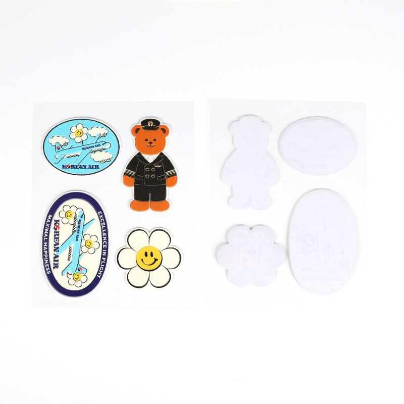 Factory Supply pu Cartoon Vintage Stickers Leather Color Stickers Jewelry Gift Decorative Stickers Adhesive Stickers