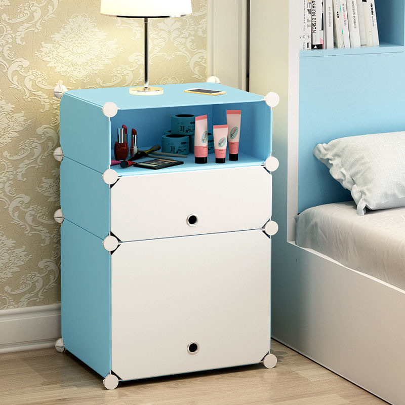 Simple Bedside Table Simple Modern Mini Small Cabinet Bedroom Plastic Assembly Children's Storage Rack Storage Cabinet Special Price