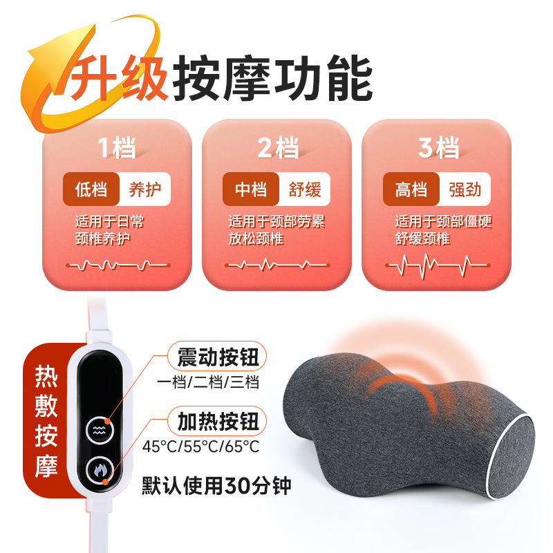 Cervical Pillow Traction Pillow Neck Massage Memory Foam Pillow Core Pure Cotton Hot Compress Free Shipping Wholesale Cervical Spine Pillow