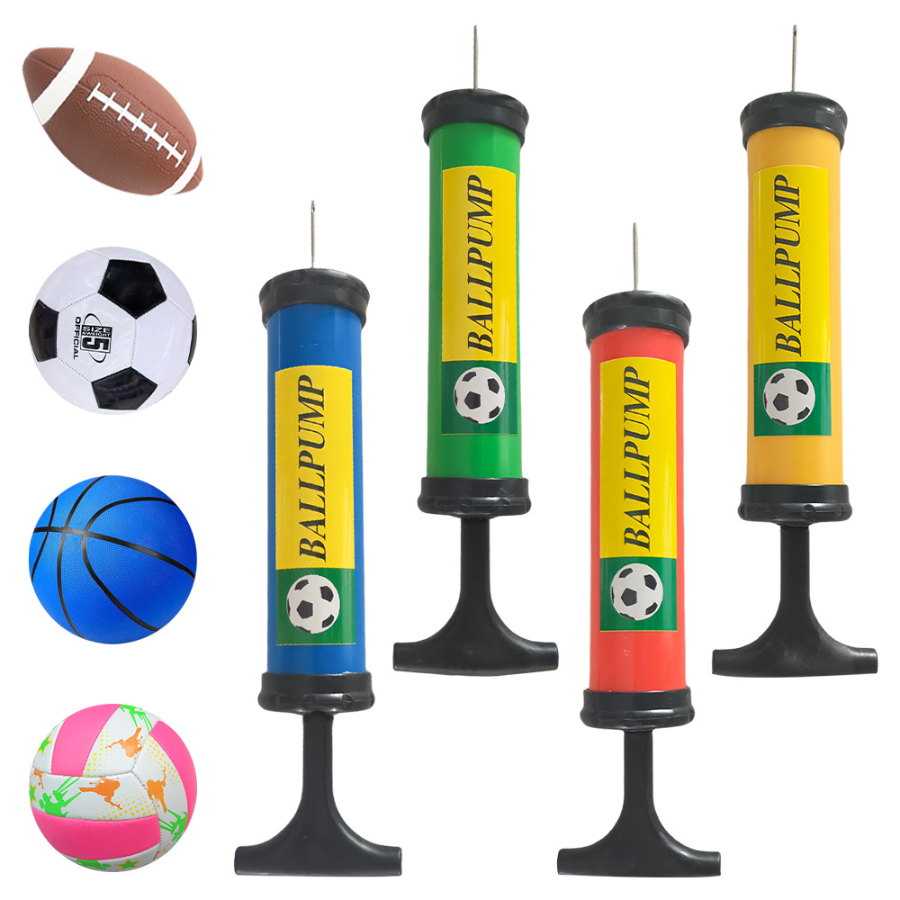 Синий насос для футбольных аксессуаров, 8 дюймов, портативный ручной насос с иглой для мячей