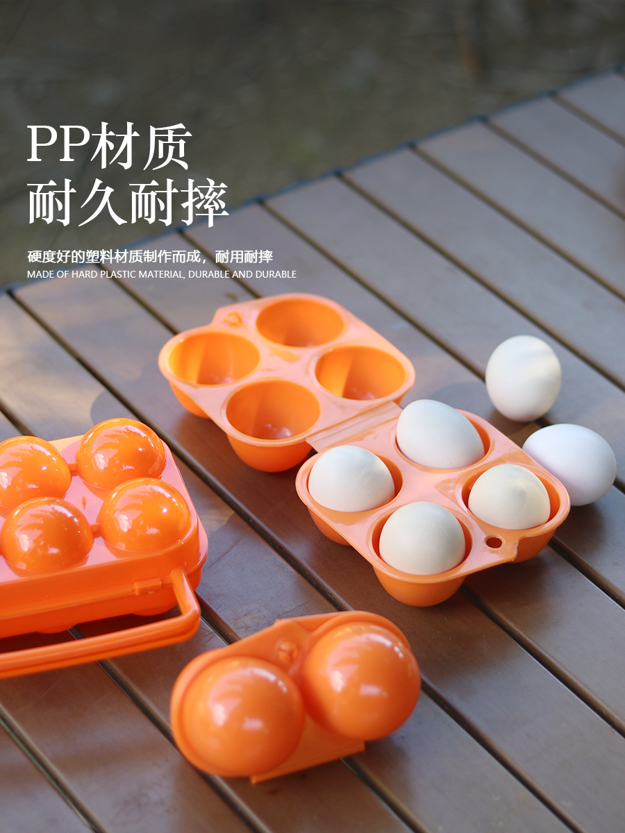 Outdoor 6-Cell Egg Box Portable Egg Protector Brand New Household Pp Material Egg Tray Eco-Friendly Camping