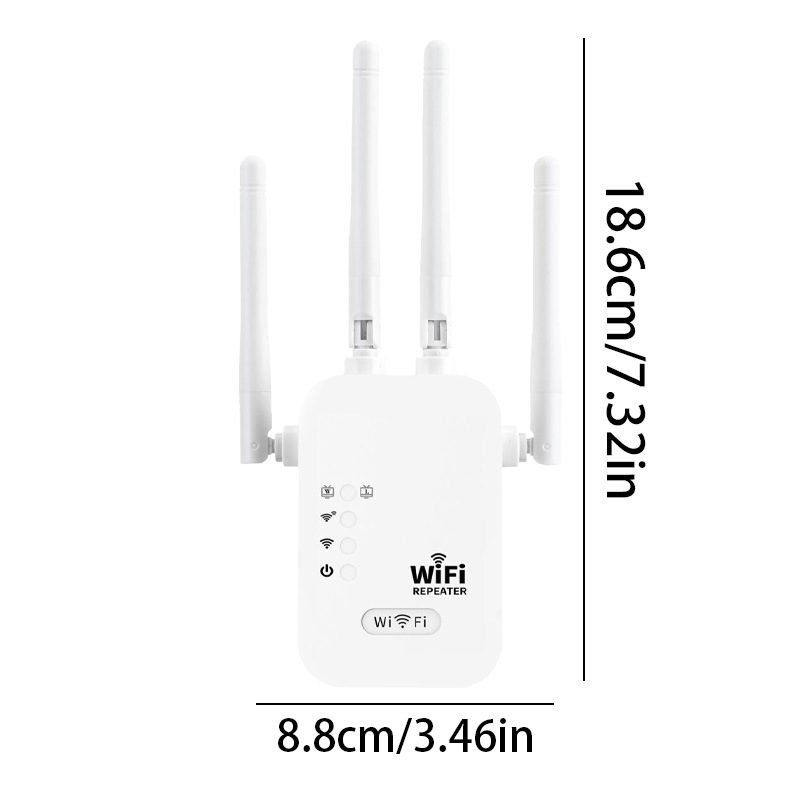 Cross-Border Domestic Popular Wifi Repeater Signal Amplifier 300m Four-Antenna Wireless Network Source Factory