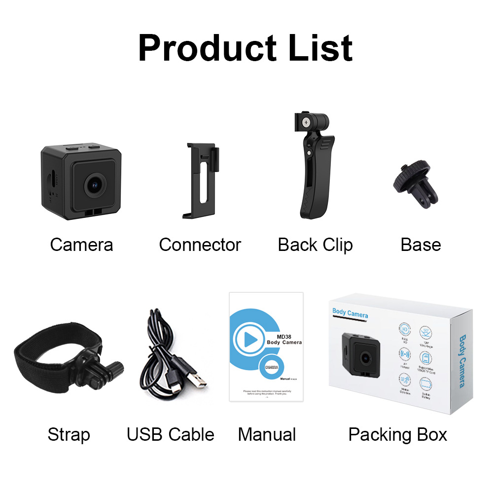 Md38 New Cross-Border High-Definition Camera Pet Camera Outdoor Travel Video Recorder Wifi Thumb Camera