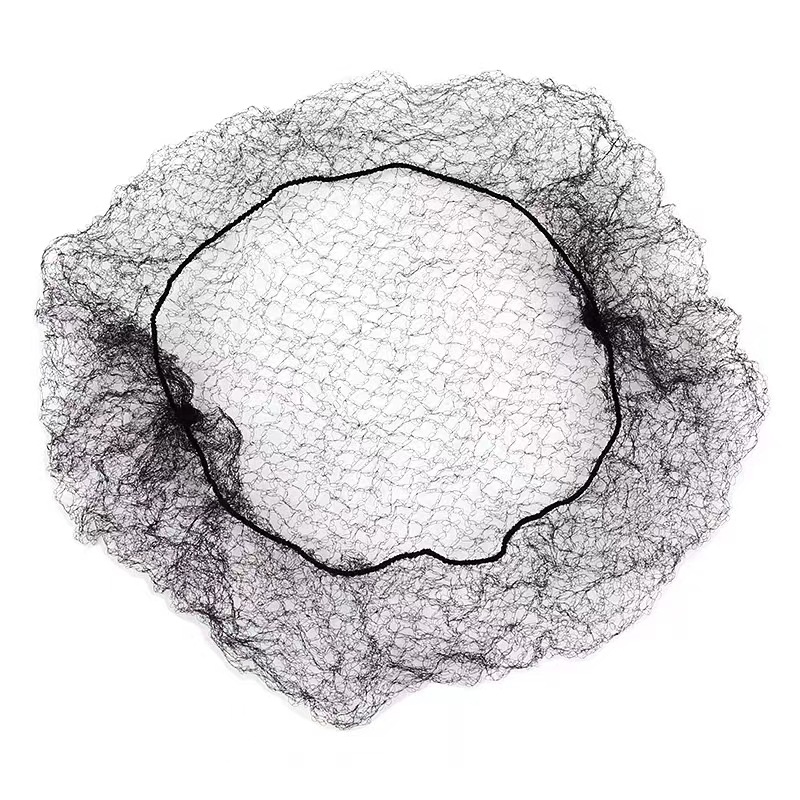Black ultra-fine invisible hair net female flight attendant children's dance drama coil hair net hair pocket independent packaging wholesale