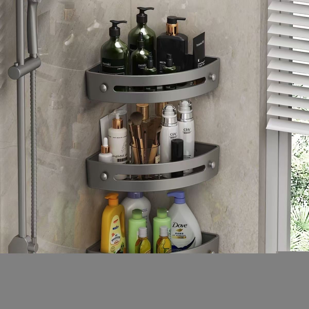 Bathroom Triangle Storage Rack Bathroom Storage Rack Bathroom Bathroom Storage Rack Punch-Free Storage Rack Towel Rack