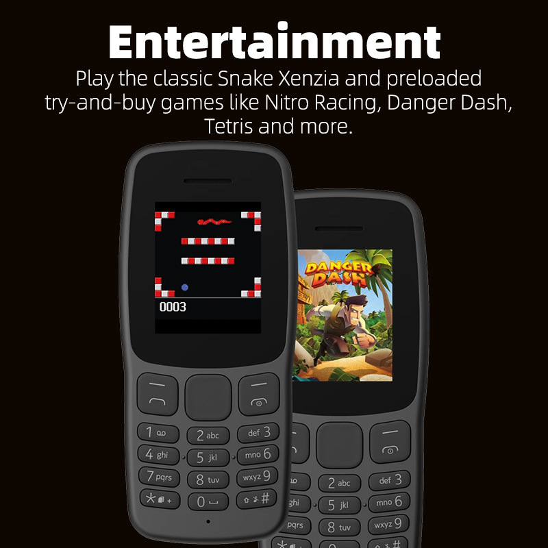 Cross-border N106 elderly mobile phone function machine GSM 2G student standby machine button straight board machine low-cost mobile phone