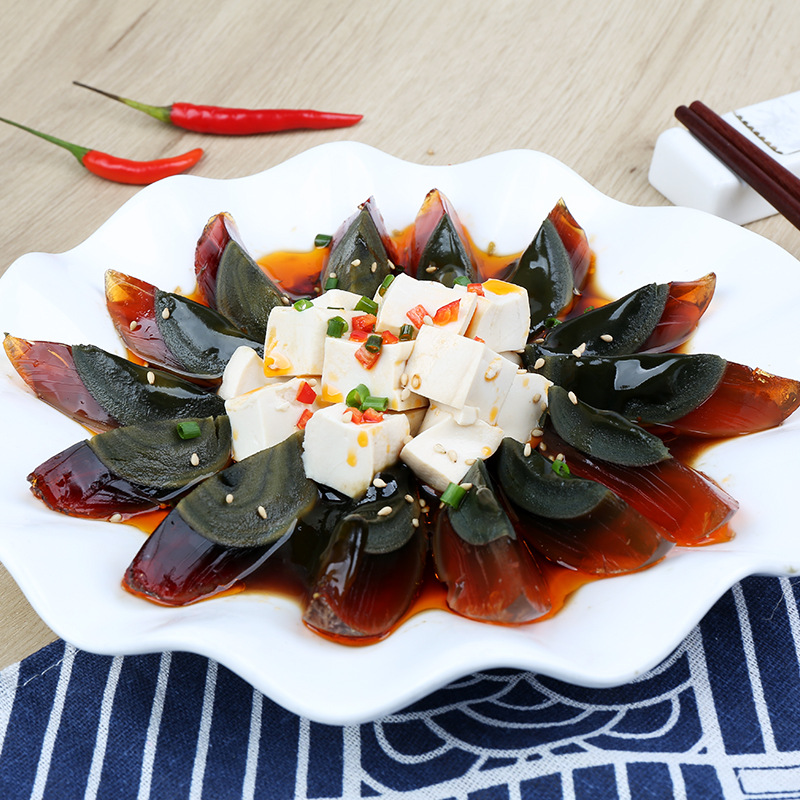 Shendan Extra Large Pine Flower Salted Duck Eggs, 15 Pieces, 70g, Lead-Free Craft, Soft and Fresh Duck Eggs with Soft Yolk