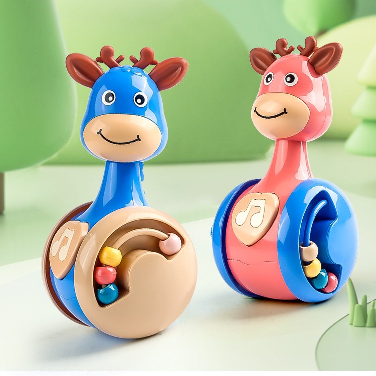 Качалка с оленем, успокаивающая игрушка для детей 0-3 года, игрушки для обучения ползанию, оптовая продажа
